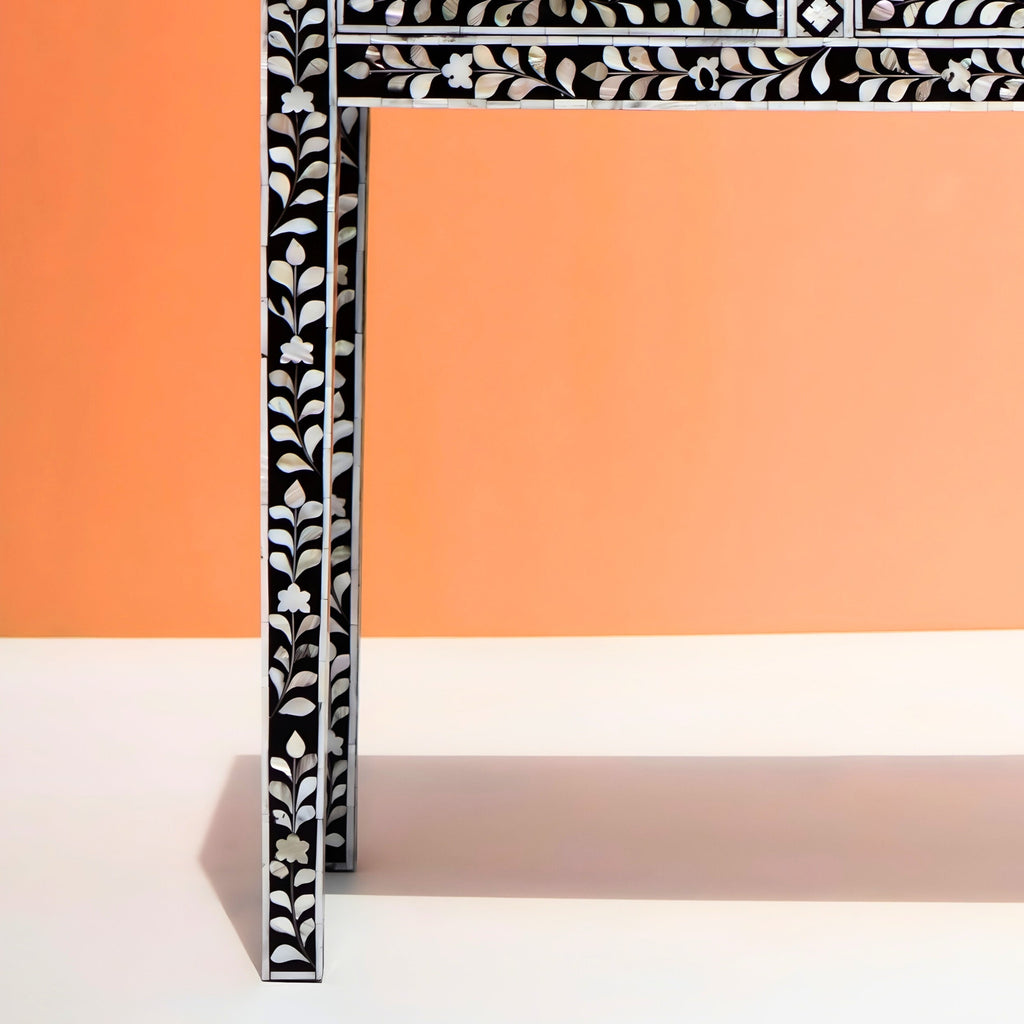 Rajvansh Mother of Pearl Inlay Console Table