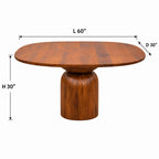 Darbar Wood Round Table with 4 Matching Chairs Dining Set