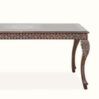 Riwaayat Hand-Carved Wooden Bone Inlay 6 - seater Dining Table