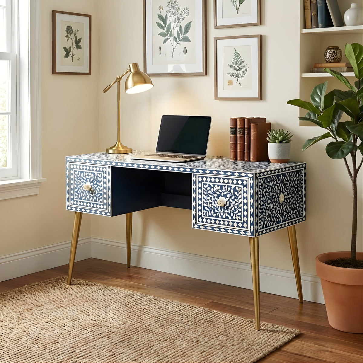 Rajtilak Bone Inlay Work Desk Console Table