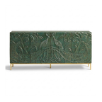 Vasudha Carved Wood Peacock 4 Door Storage Sideboard