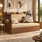 Teak Wood CloudLuxe 3-in-1 Sofa Cum Bed With Box Storage