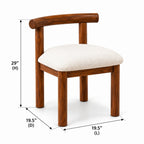 Darbar Wood Round Table with 4 Matching Chairs Dining Set