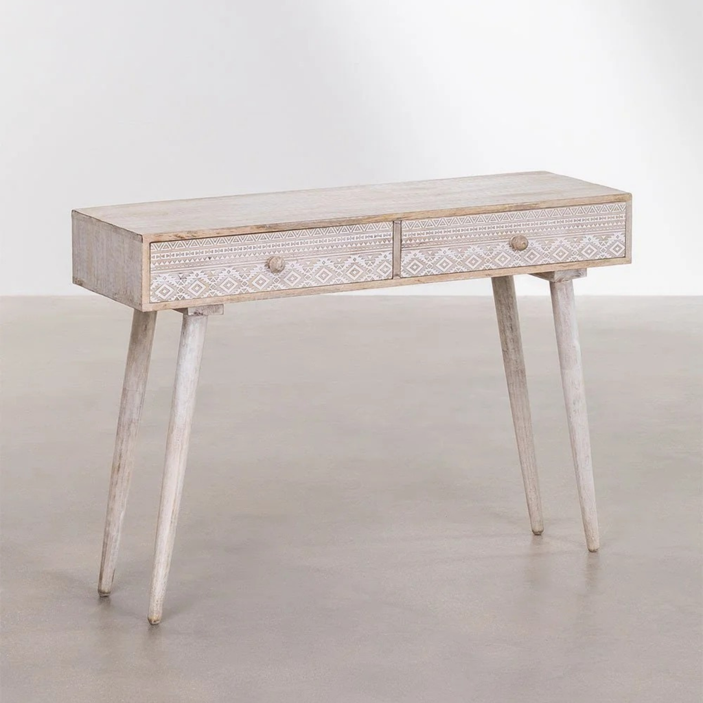 Kesar Mahal Natural Mango Wooden Study Console Table