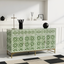 Rajdarbar Bone Inlay Floral Storage Sideboard with 3 Smooth-Glide Drawers